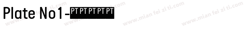Plate No1字体转换